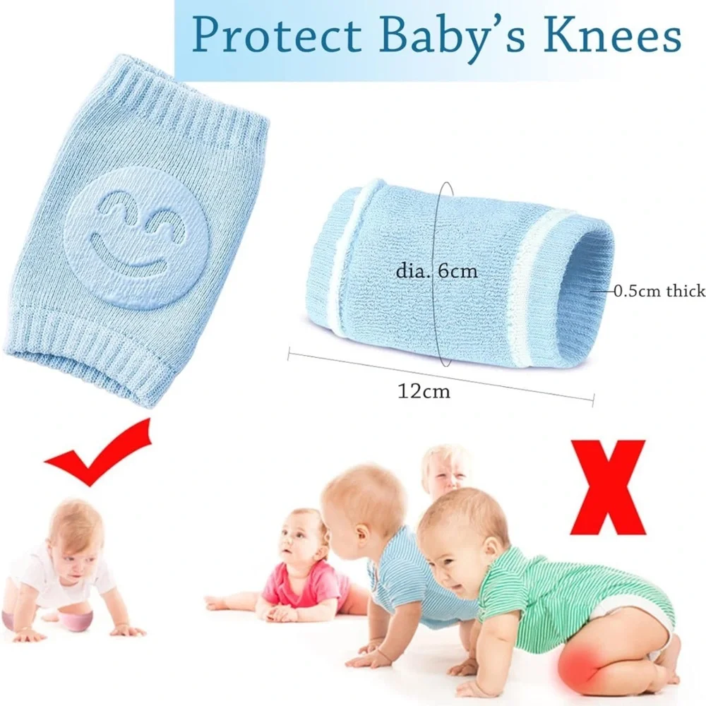 3 pairs of baby toddlers craw cotton knee pads